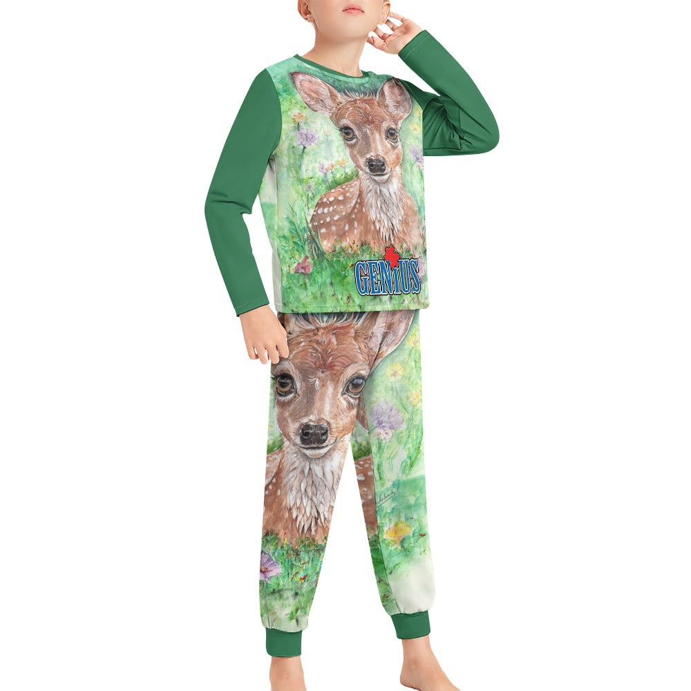 Genius Deer Mom Boy's Pajama suit. (See Size Chart)