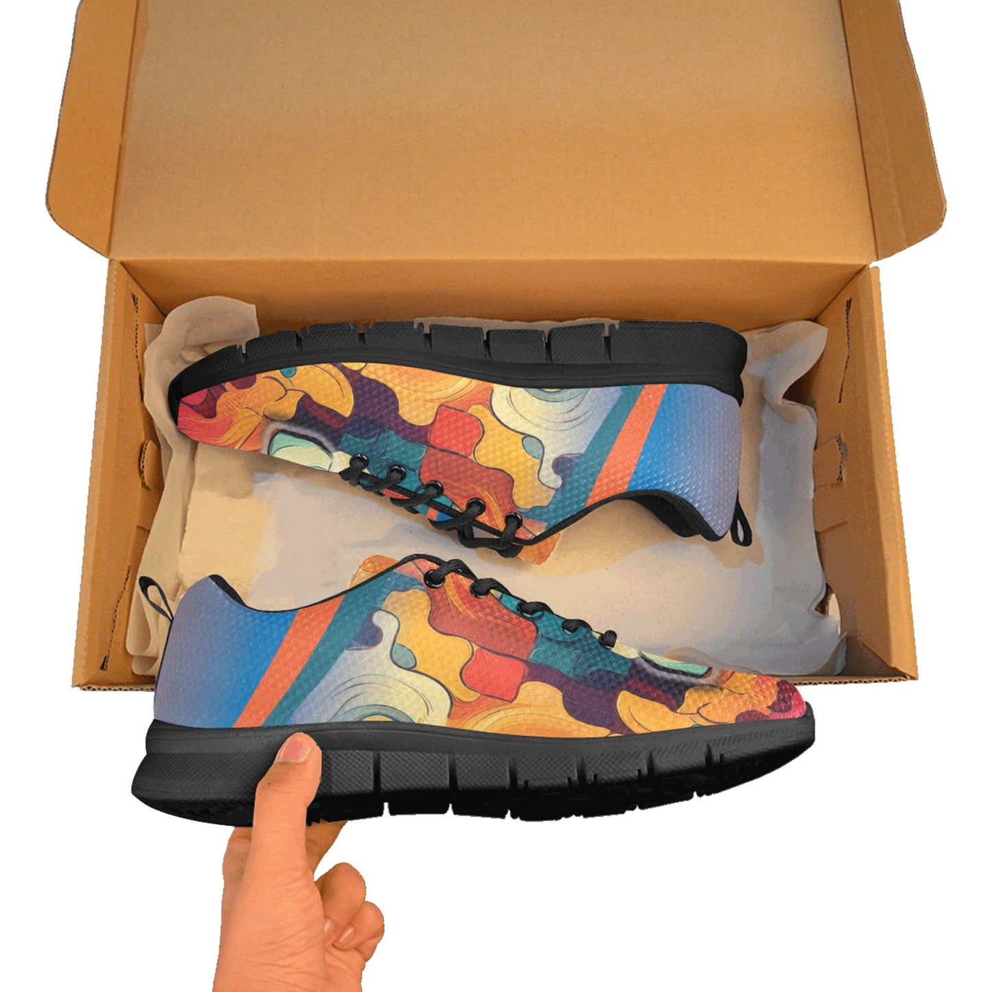Puzzle Women's Breathable Sneakers (Model 055)