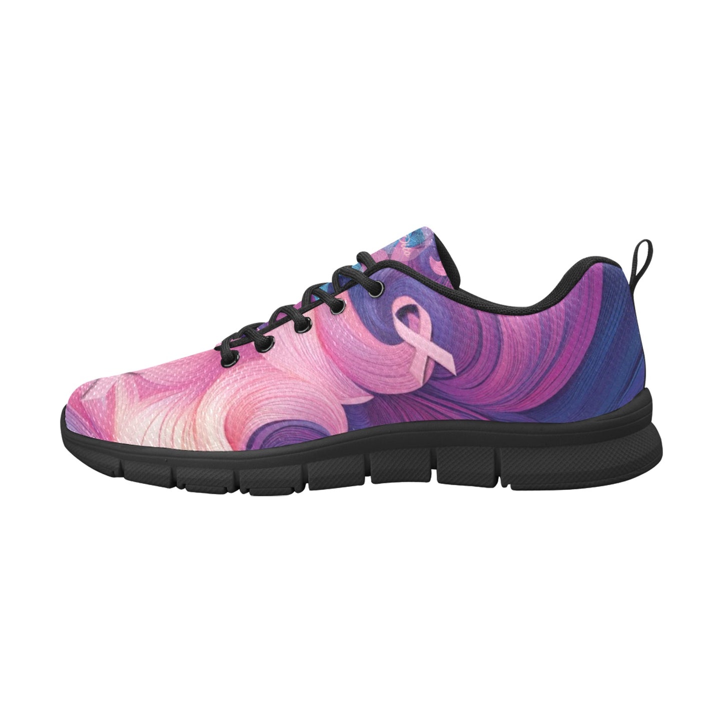 Awareness Blue Pink Women's Breathable Sneakers (Model 055)