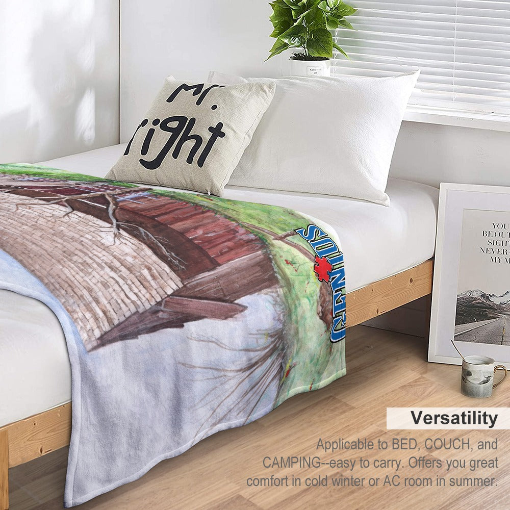 Genius Barn House Ultra-Soft Flannel Blanket 60"x80"
