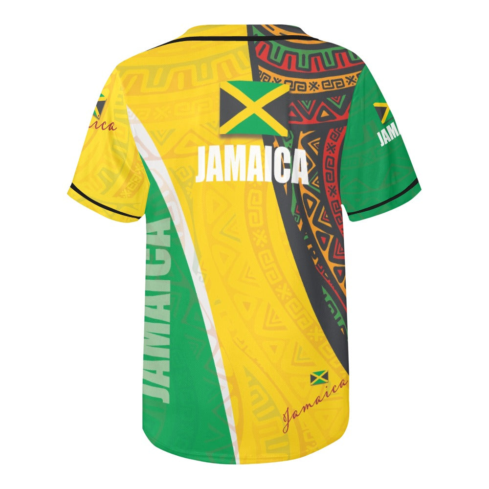 Jamaica Men's All Over Print Baseball Jersey (T50)