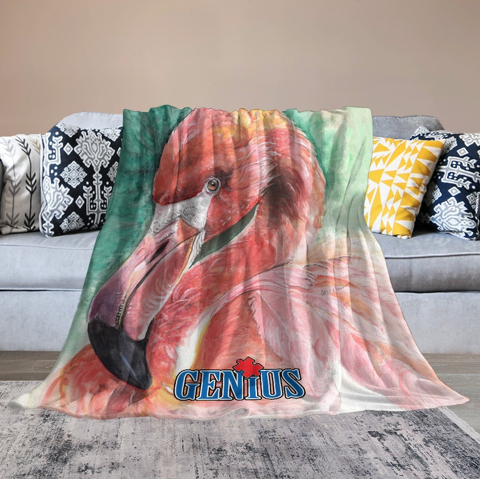 Genius Flamingo Ultra-Soft Flannel Blanket 60"x80"