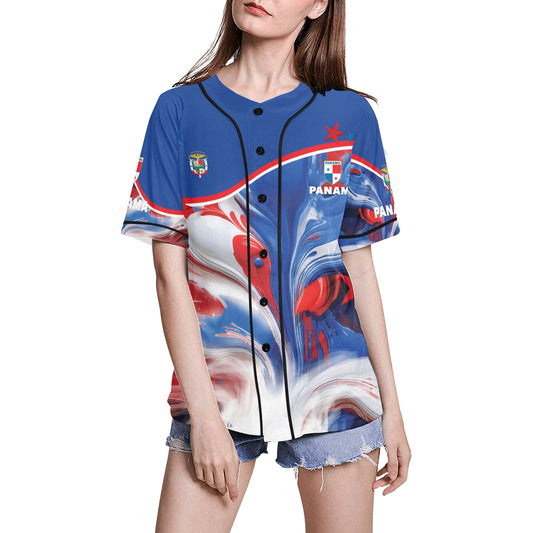 Panama Paint Women's All Over Print Baseball Jersey(ModelT50)