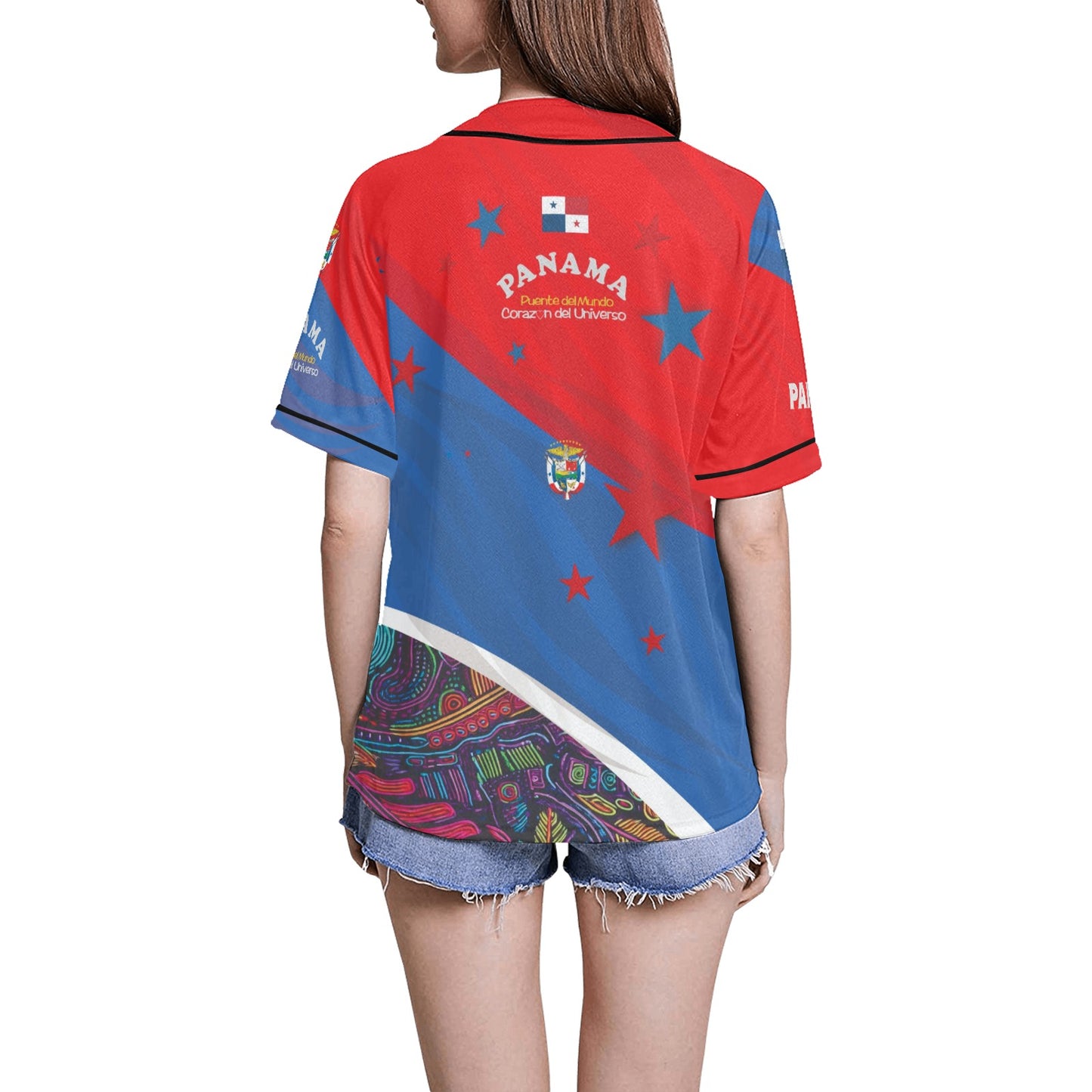 Panama Women's All Over Print Baseball Jersey(ModelT50)