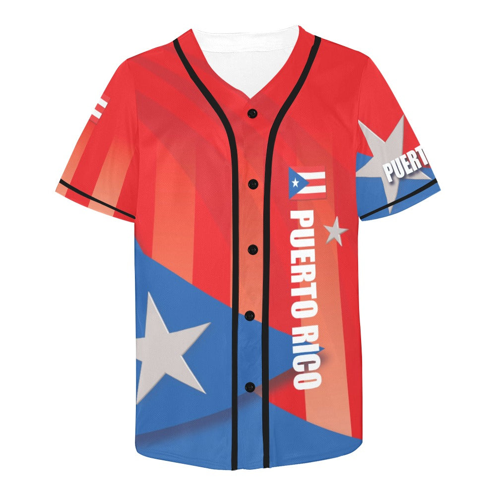 Puerto Rico Men's All Over Print Baseball Jersey (T50)