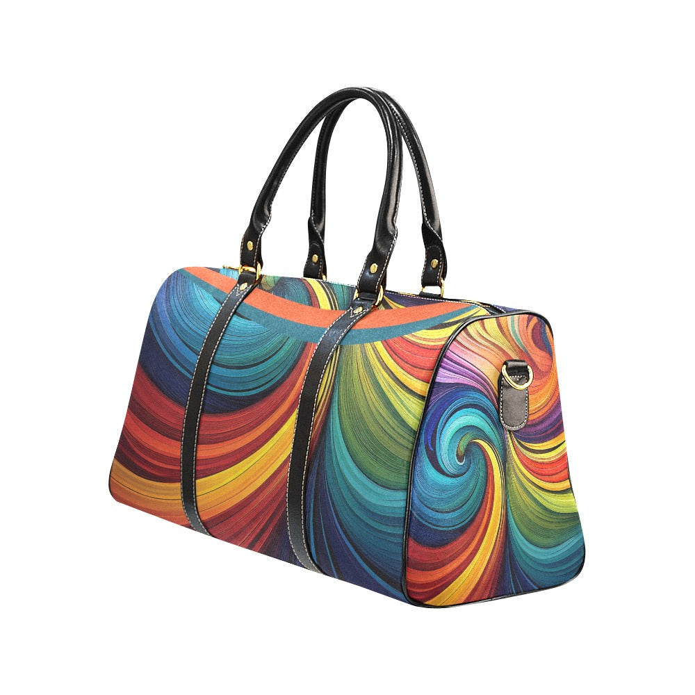 Colorful Travel Bag Black (Small) (Model1639)