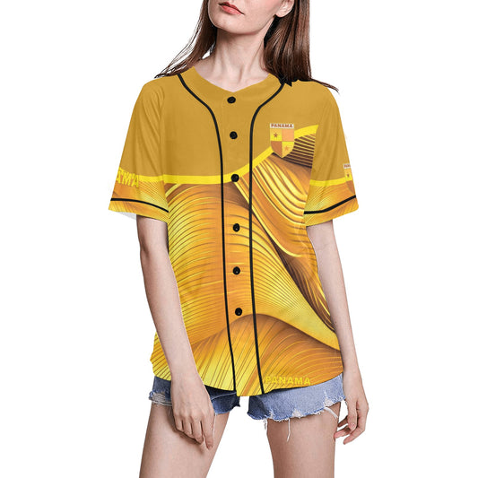 Panama Golden Women's All Over Print Baseball Jersey(ModelT50)