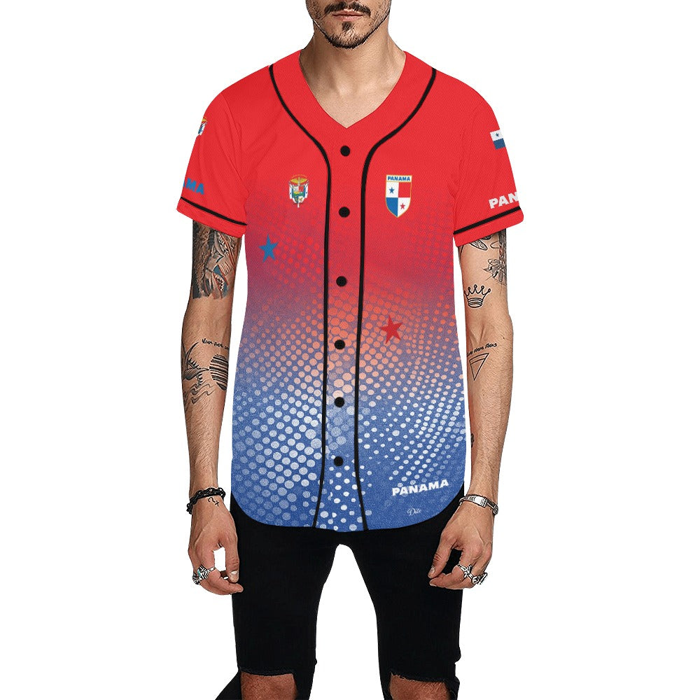 Panama Dots Men's All Over Print Baseball Jersey (T50)