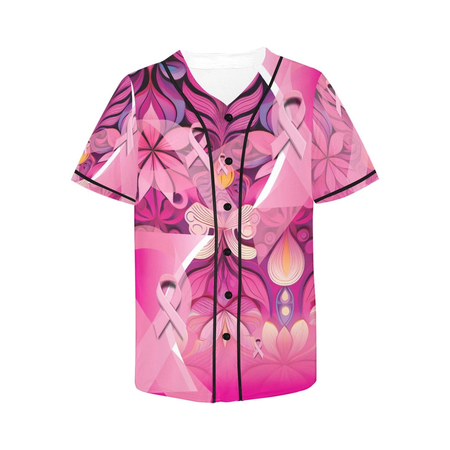 Awareness Women's All Over Print Baseball Jersey(ModelT50)