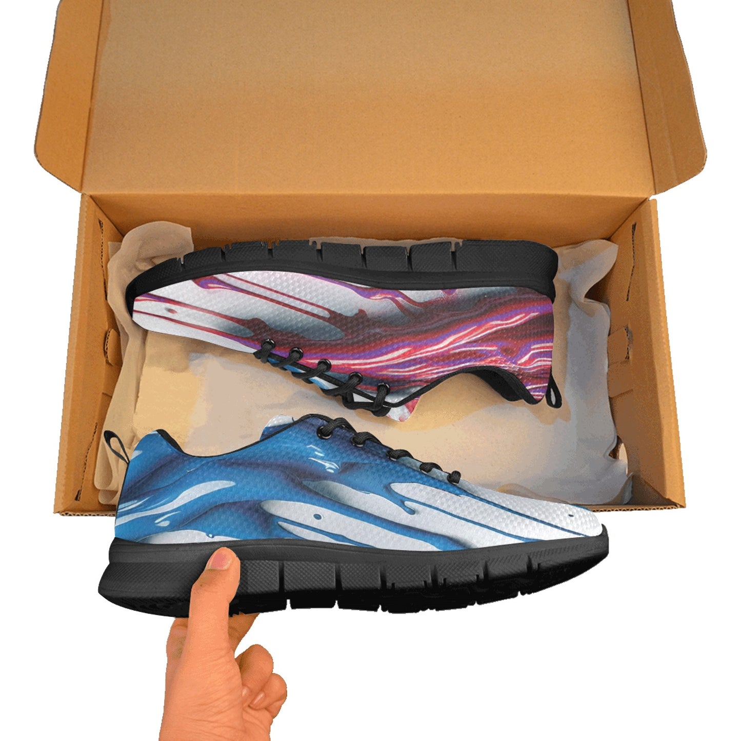 Drip Men's Breathable Sneakers (Model 055)