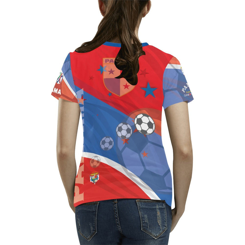 Panama Soccer Women's All Over Print T-shirt (USA Size) (T40)