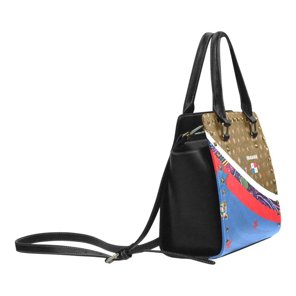 Panama Rivet Shoulder Handbag