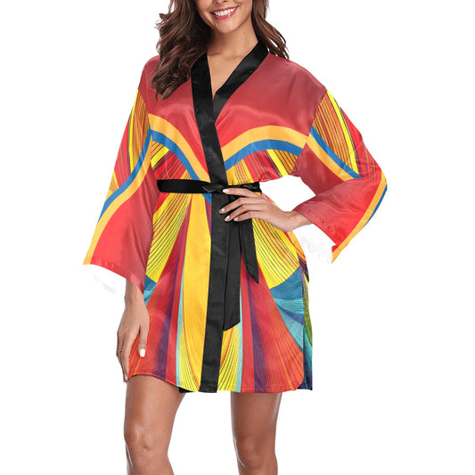 Colorful Women's Long Sleeve Kimono Robe