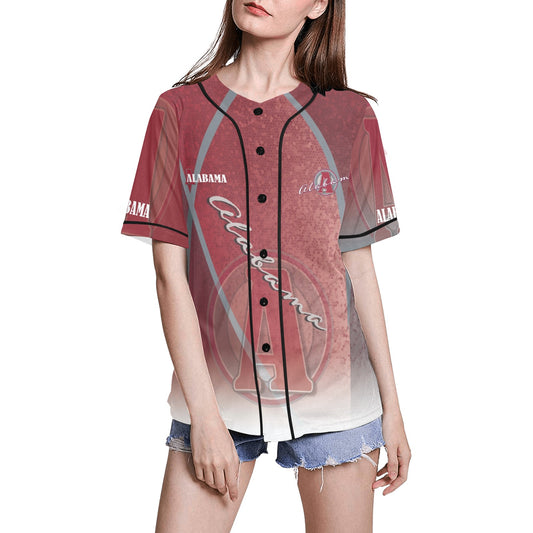Alabama Women's All Over Print Baseball Jersey(ModelT50)