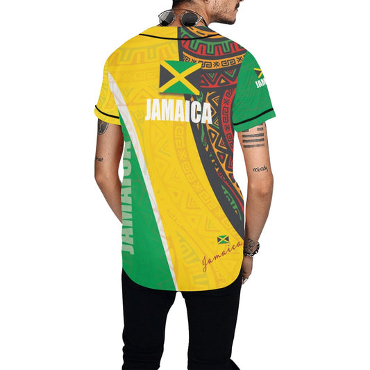 Jamaica Men's All Over Print Baseball Jersey (T50)